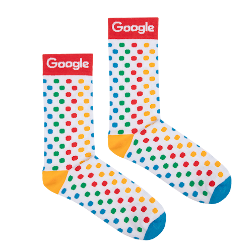 Google Polka Dot Socks